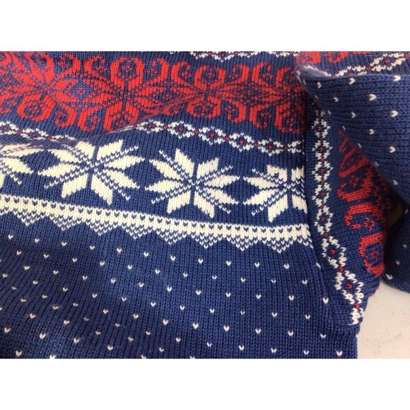Vintage Nordic Wool Sweater Snowflakes Womens Large - Picture 7 of 8